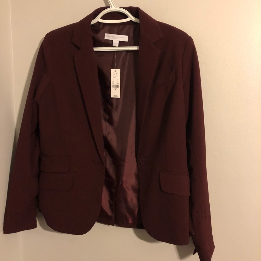 Maroon New York & Company Blazer